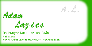 adam lazics business card